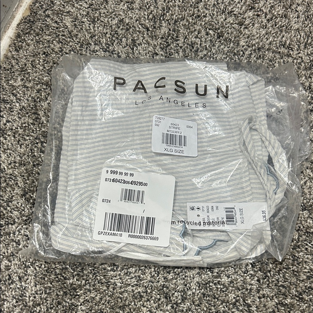 PacSun Gray Striped Tank Top